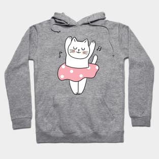 CUTE GIRL CAT DANCING With Music Notes Hoodie